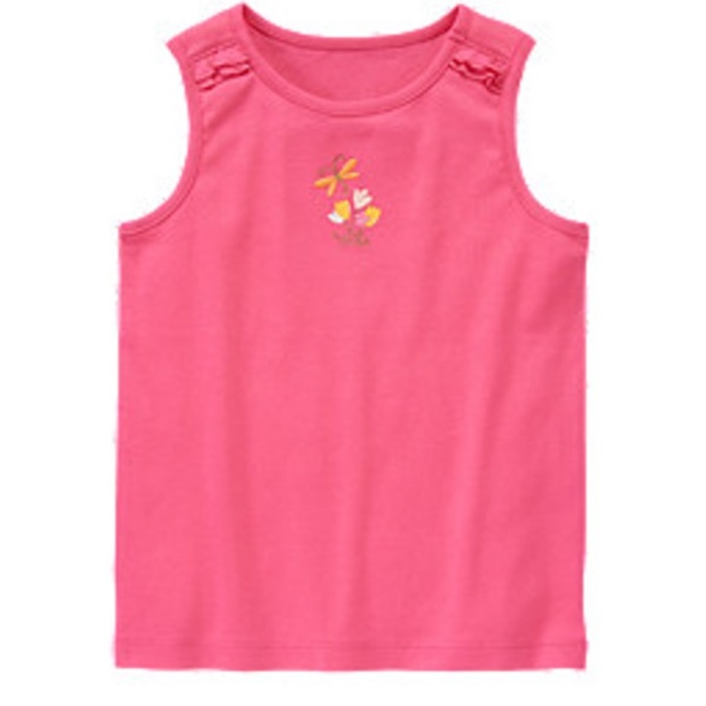 "TEA TIME AFTERNOON" Flower Dragonfly Tank Top